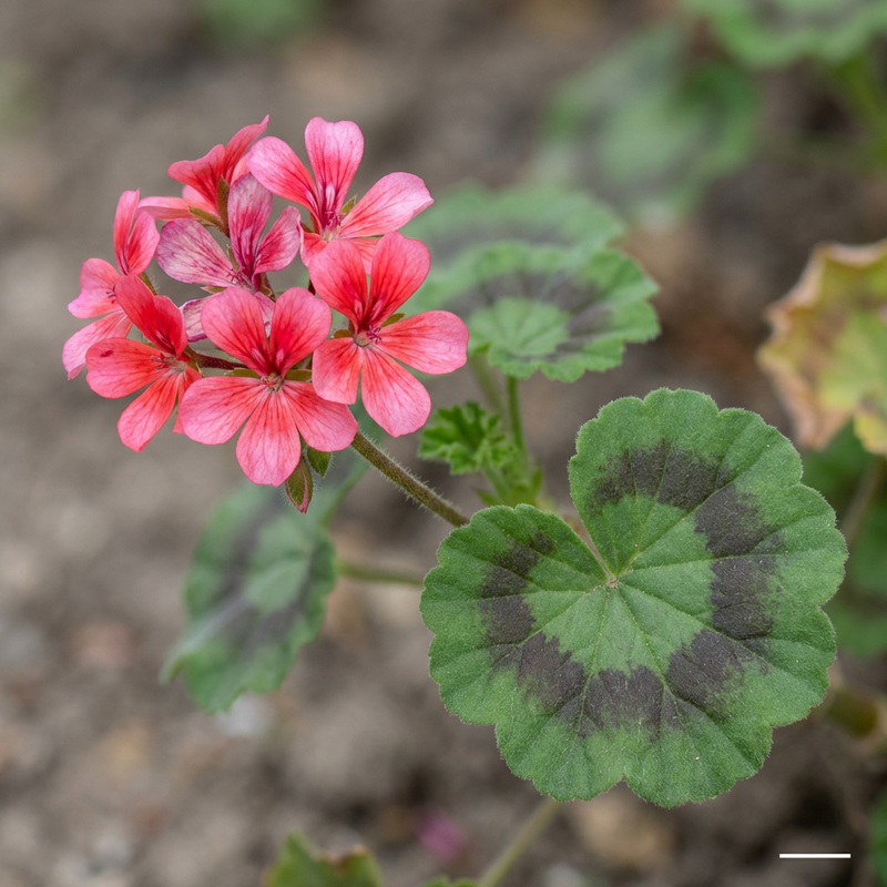 Geranie (Pelargonium zonale), KI-Illustration