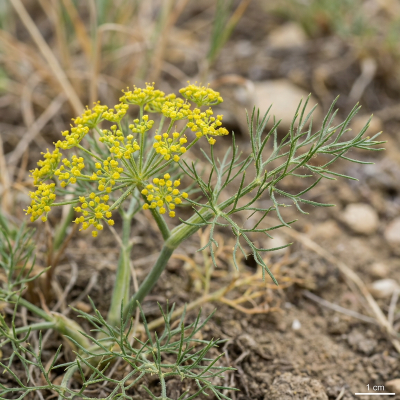 Gewuerzfenchel (Foeniculum vulgare var. dulce), KI-Illustration