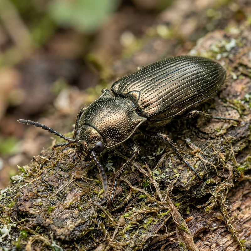Glanz-Schnellkäfer (Selatosomus aeneus), KI-Illustration
