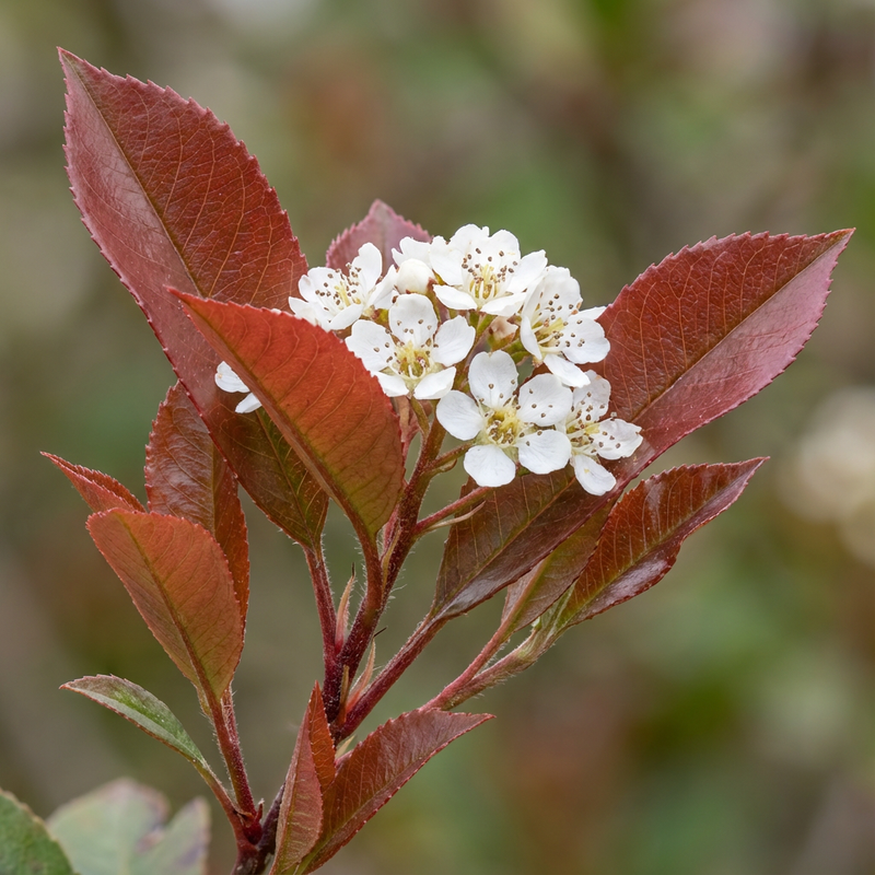 Glanzmispeln (Photinia), KI-Illustration