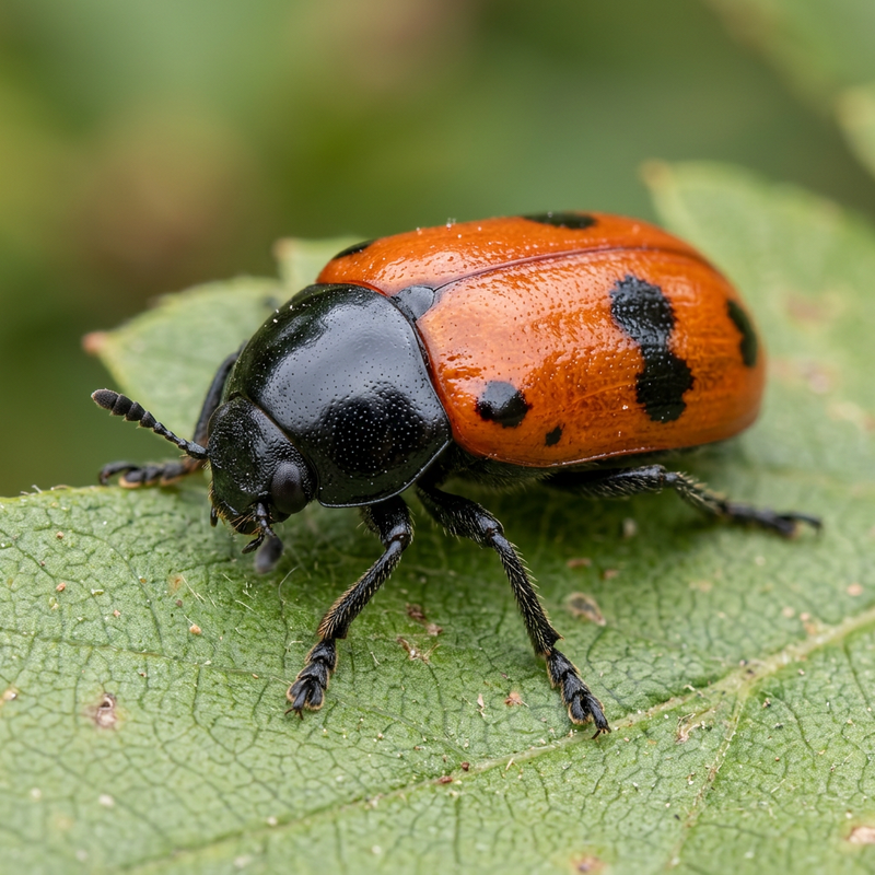 Glatter Sackkäfer (Clytra laeviuscula), KI-Illustration