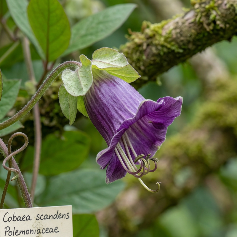 Glockenrebe (Cobaea scandens), KI-Illustration