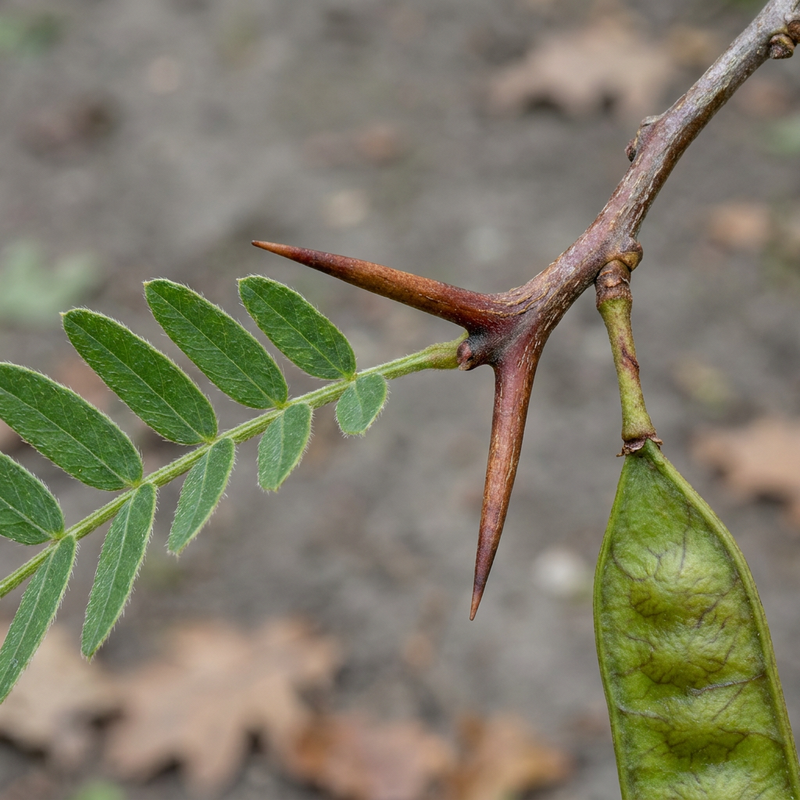 Gold-Gleditschie (Gleditsia triacanthos), KI-Illustration