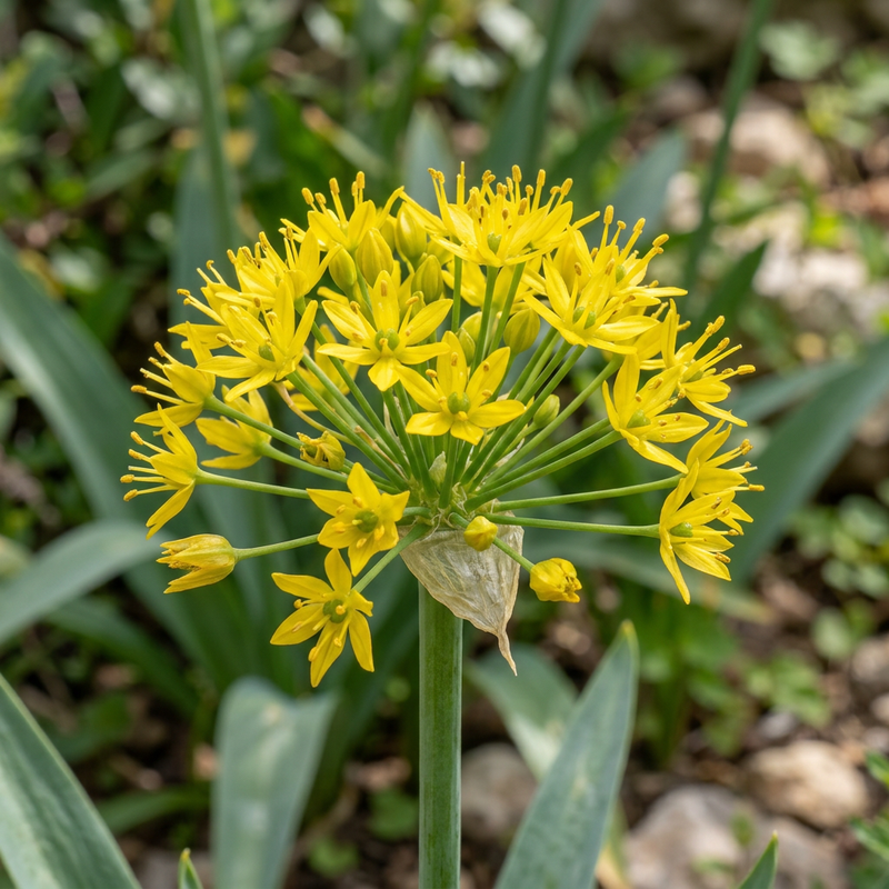 Gold-Lauch (Allium moly), KI-Illustration