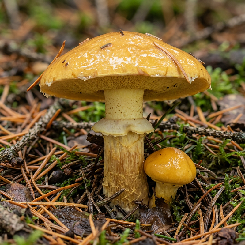 Gold-Röhrling (Suillus grevillei), KI-Illustration