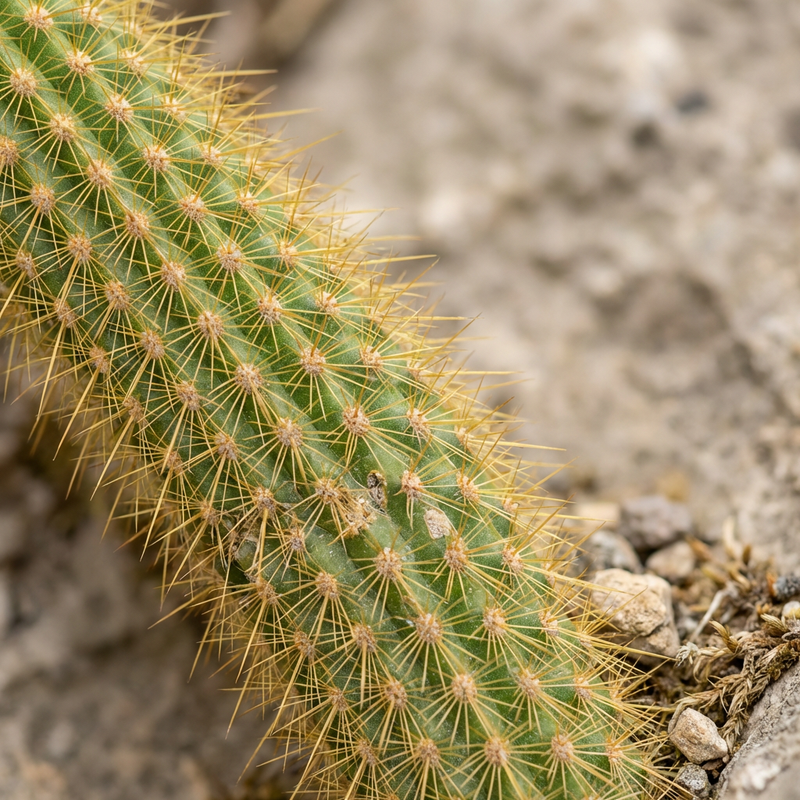 Goldkaktus (Cleistocactus winteri), KI-Illustration