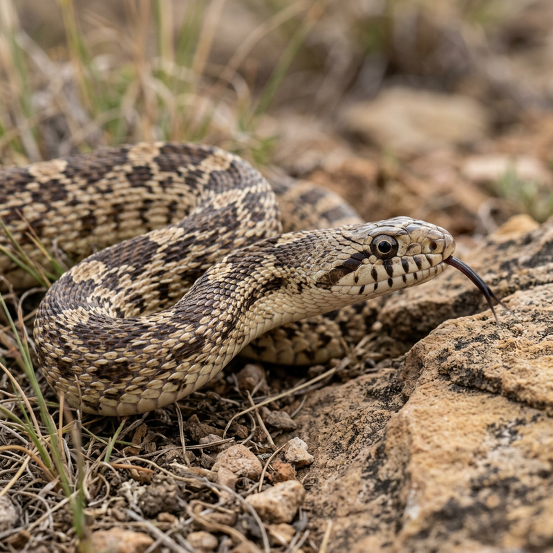 Gophernatter (Pituophis catenifer), KI-Illustration