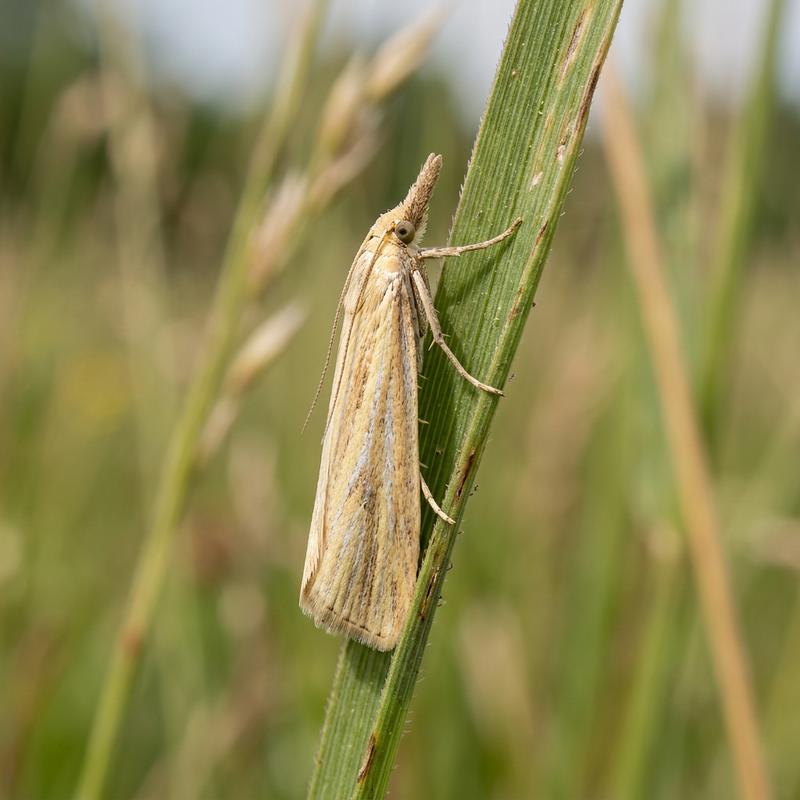 Graszünsler (Gattung Agriphila) (Agriphila), KI-Illustration