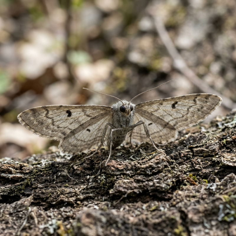 Grauer Zwergspanner (Idaea seriata), KI-Illustration