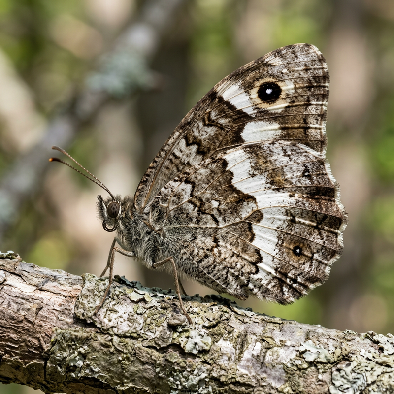 Großer Waldportier (Brintesia circe), KI-Illustration