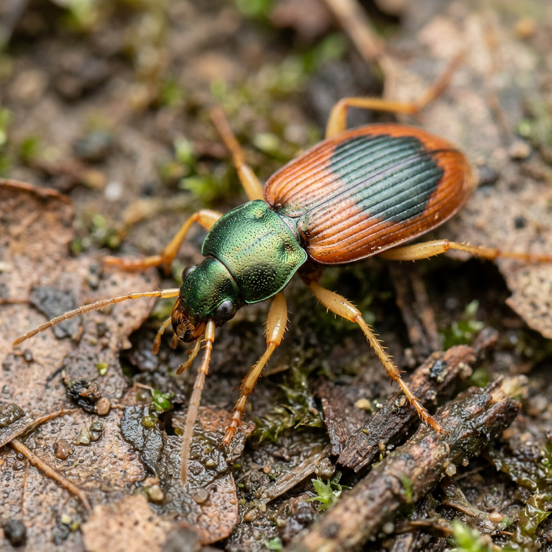 Grüner Scheinläufer (Platynus dorsalis), KI-Illustration