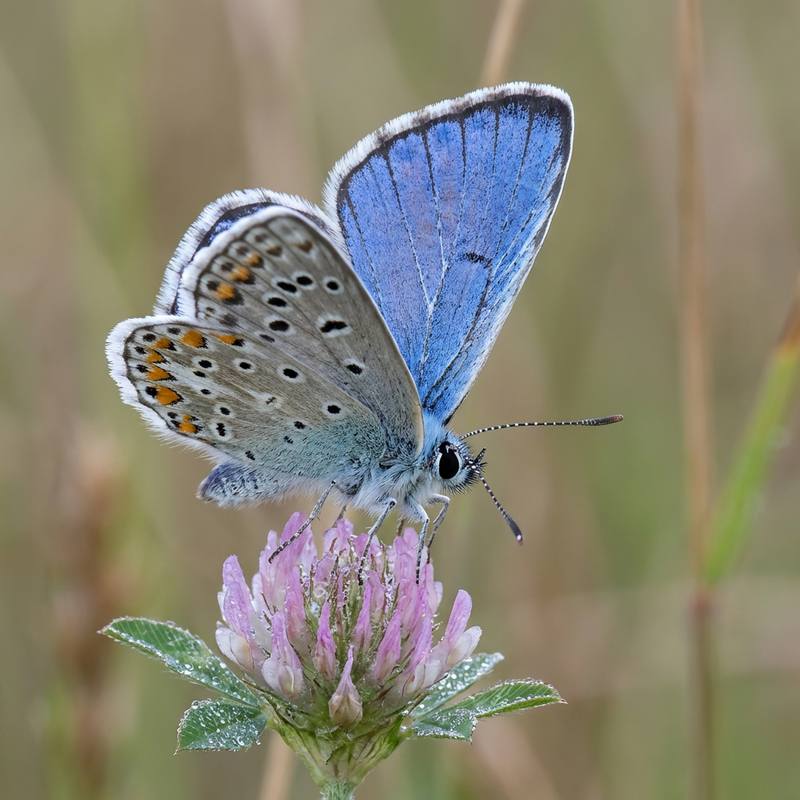 Hauhechel-Bläuling (Polyommatus icarus), KI-Illustration