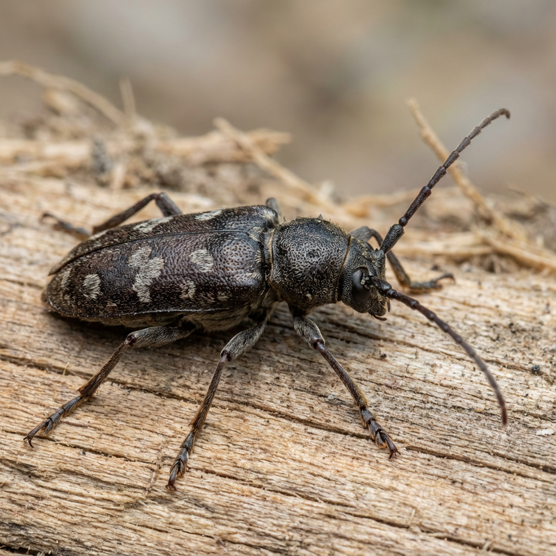 Hausbockkäfer (Hylotrupes bajulus), KI-Illustration