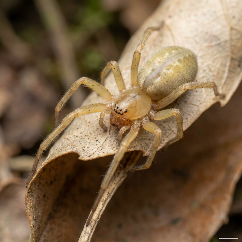 Hausdornfinger (Cheiracanthium mildei), KI-Illustration