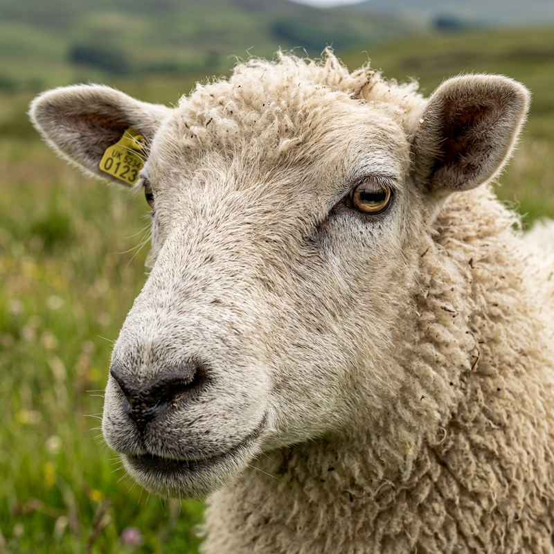 Hausschaf (Ovis aries), KI-Illustration