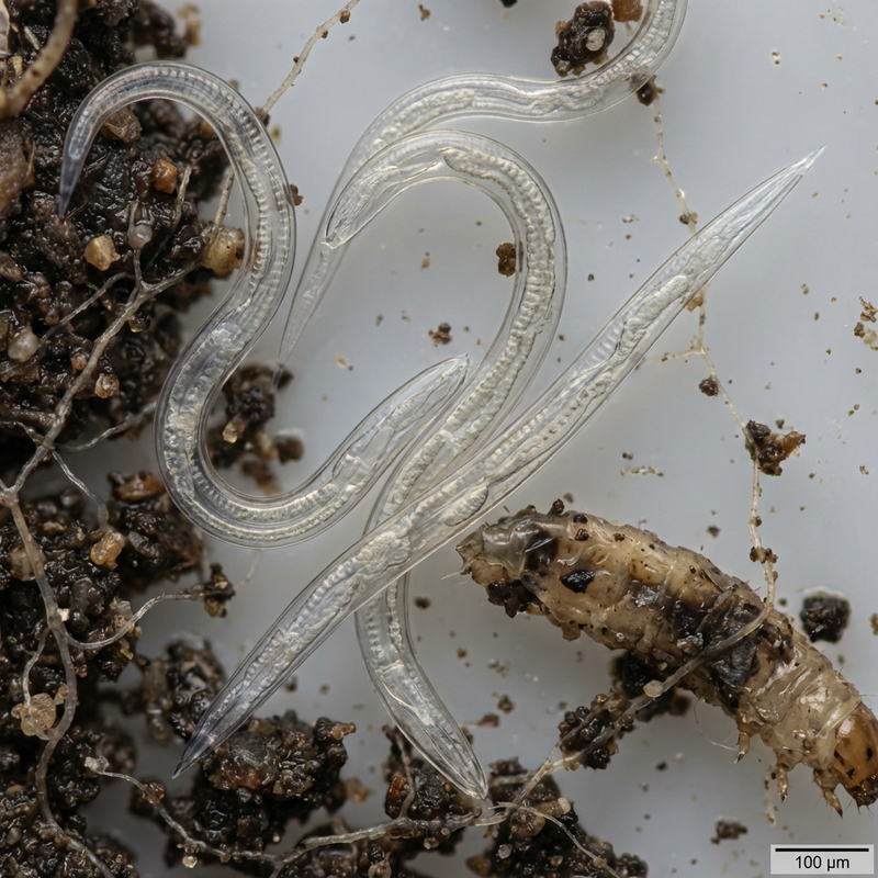 HD-Nematoden (Heterorhabditis downesi), KI-Illustration