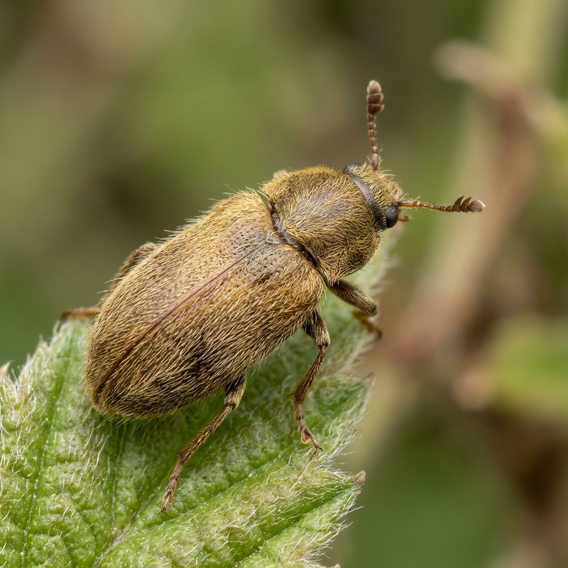 Himbeerkäfer (Byturus tomentosus), KI-Illustration