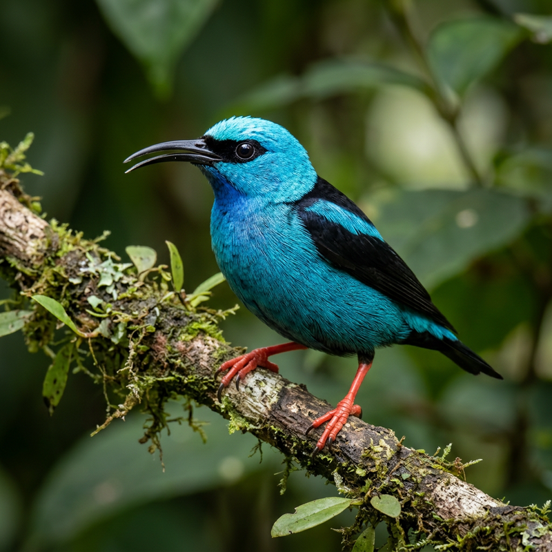 Honigfresser (Gattung Cyanerpes) (Cyanerpes), KI-Illustration