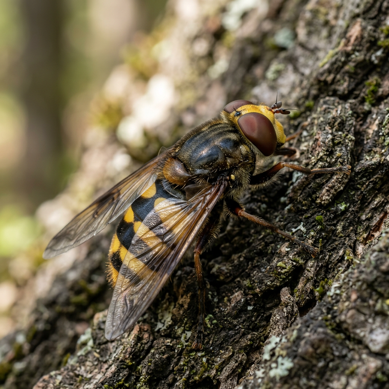 Hornissen-Schwebfliege (Volucella inanis), KI-Illustration