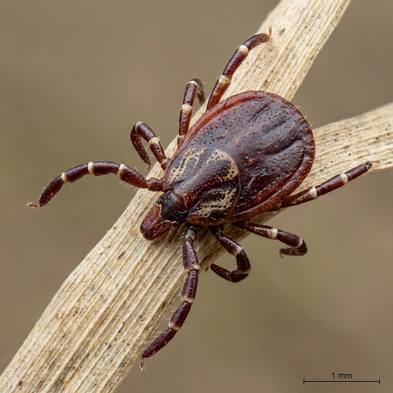 Hyalomma Zecke (Hyalomma), KI-Illustration