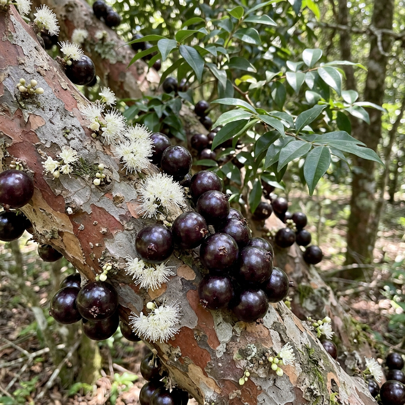 Jabuticaba-Baum (Plinia cauliflora), KI-Illustration
