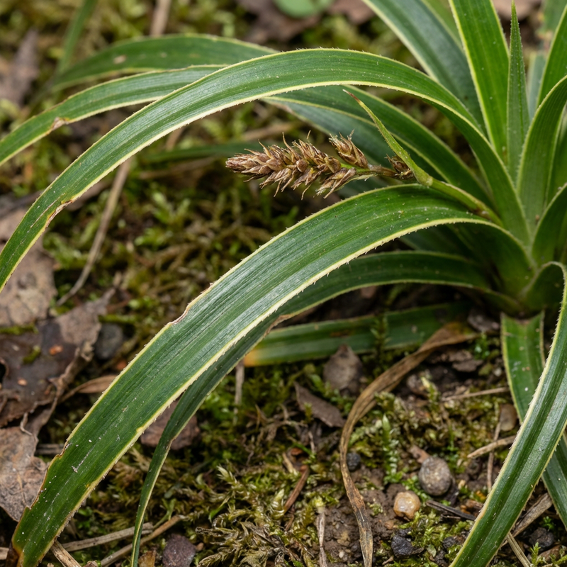 Japan-Segge (Carex morrowii), KI-Illustration