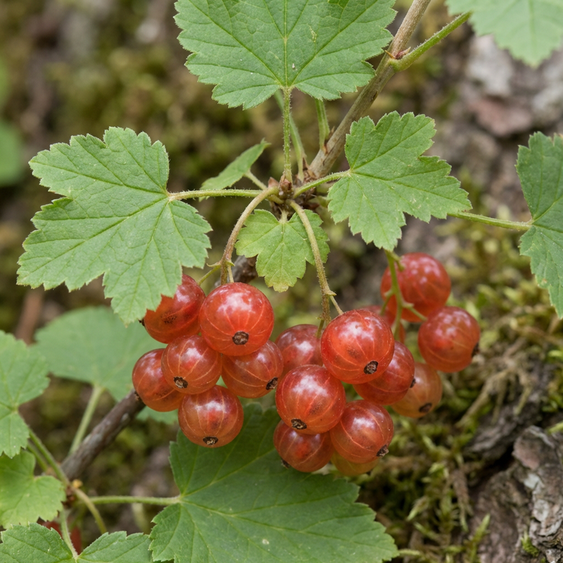 Johannisbeeren (Ribes rubrum), KI-Illustration