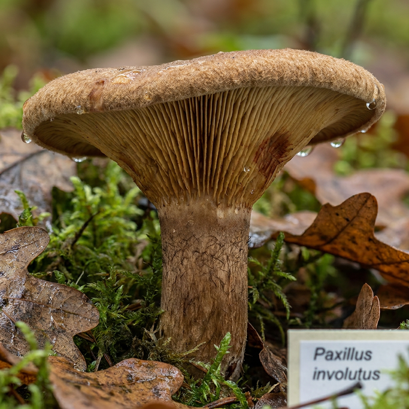 Kahler Krempling (Paxillus involutus), KI-Illustration