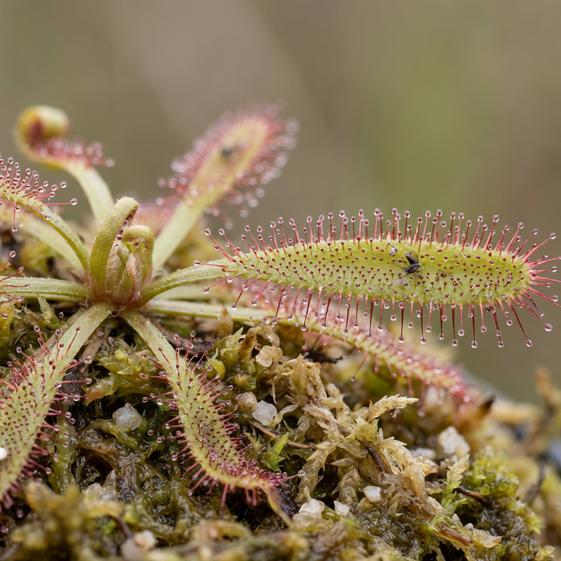 Kap-Sonnentau (Drosera capensis), KI-Illustration