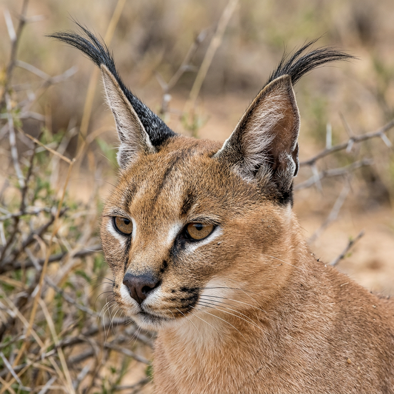 Karakal (Caracal caracal), KI-Illustration