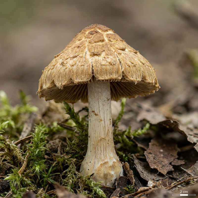 Kegeliger Risspilz (Inocybe rimosa), KI-Illustration