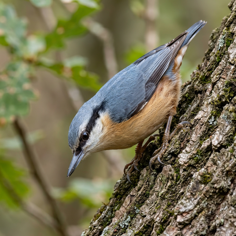 Kleiber (Sitta europaea), KI-Illustration