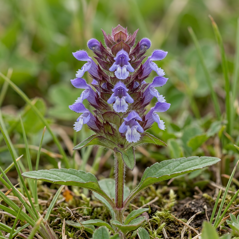 Kleine Braunelle (Prunella vulgaris), KI-Illustration