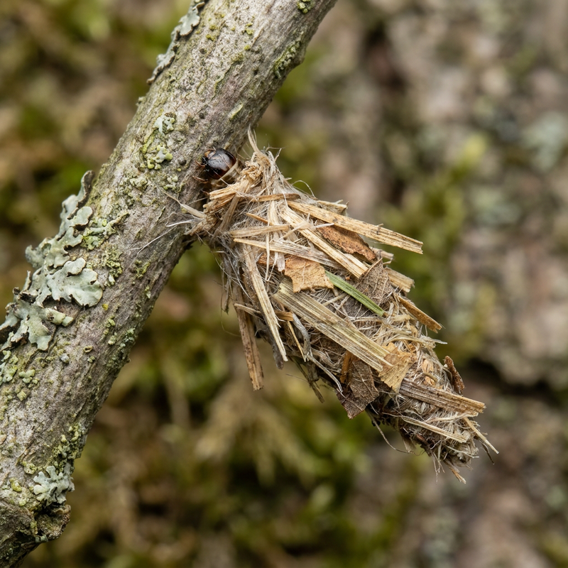 Kleiner Sackträger (Psyche casta), KI-Illustration