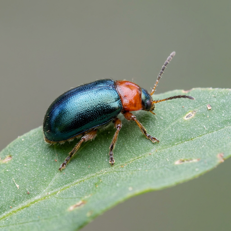 Knöterichblattkäfer (Gastrophysa polygoni), KI-Illustration