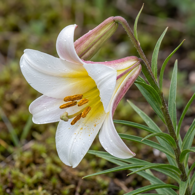 Königslilie (Lilium regale), KI-Illustration