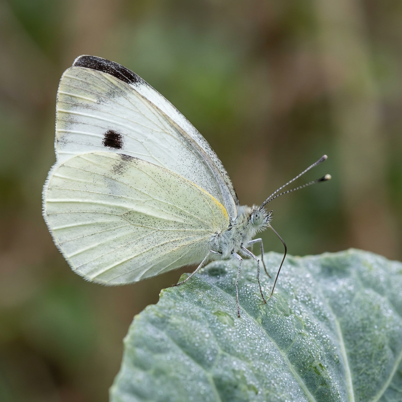 Kohlweißling Aussehen (Pieris brassicae), KI-Illustration