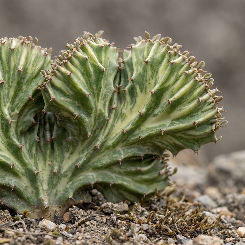 Korallen-Wolfsmilch (Euphorbia lactea), KI-Illustration