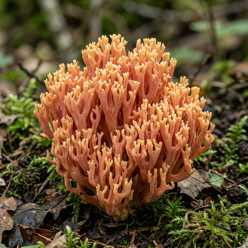 Korallenpilz (Ramaria), KI-Illustration