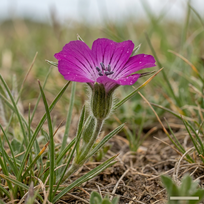 Kornrade (Agrostemma githago), KI-Illustration
