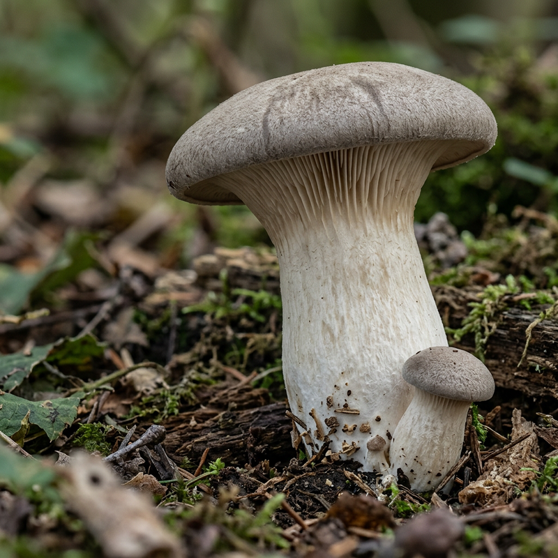 Kräuterseitling (Pleurotus eryngii), KI-Illustration