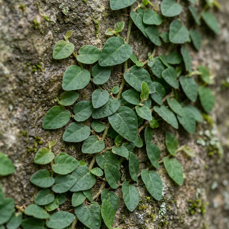 Kriechender Feigenbaum (Ficus pumila), KI-Illustration
