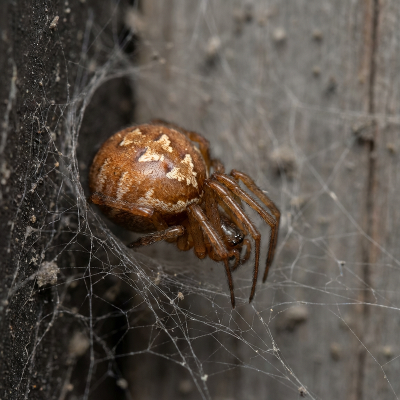 Kugelspinnen (Steatoda triangulosa), KI-Illustration