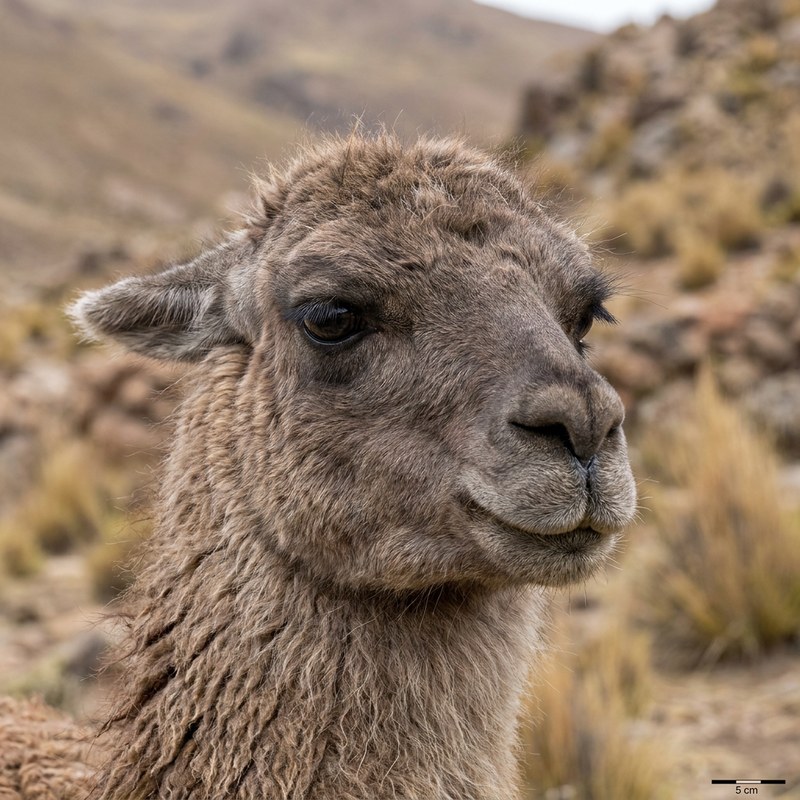 Lama (Lama glama), KI-Illustration
