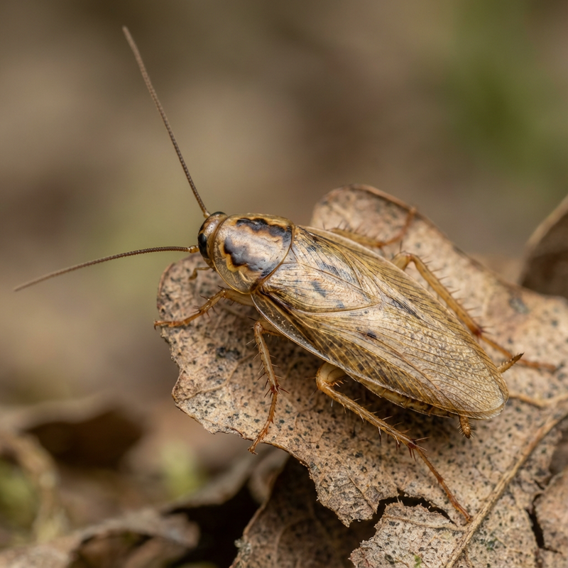 Lapplandschabe (Ectobius lapponicus), KI-Illustration