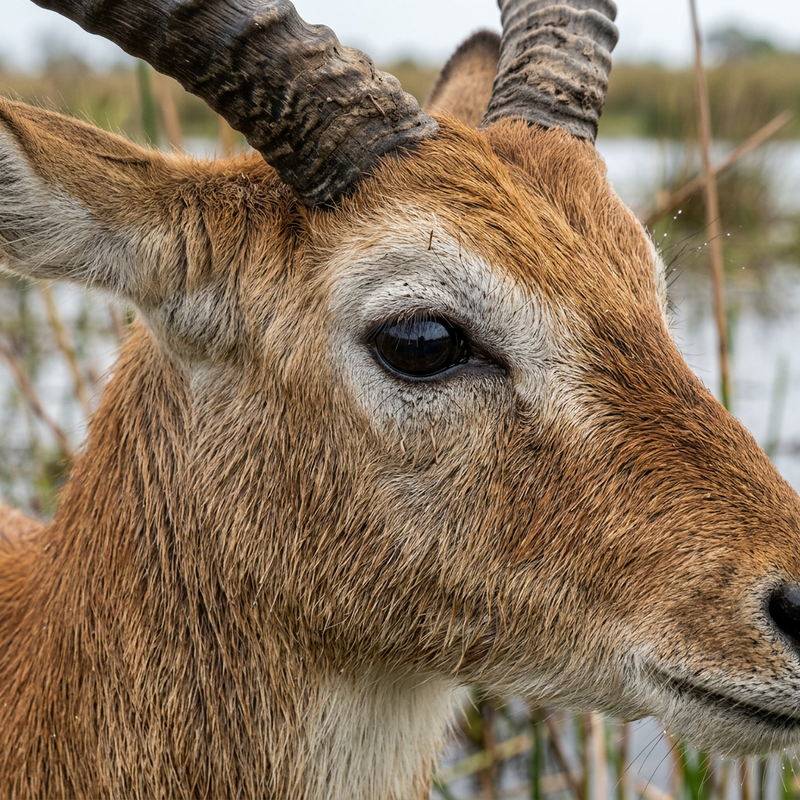 Lechwe (Kobus leche), KI-Illustration