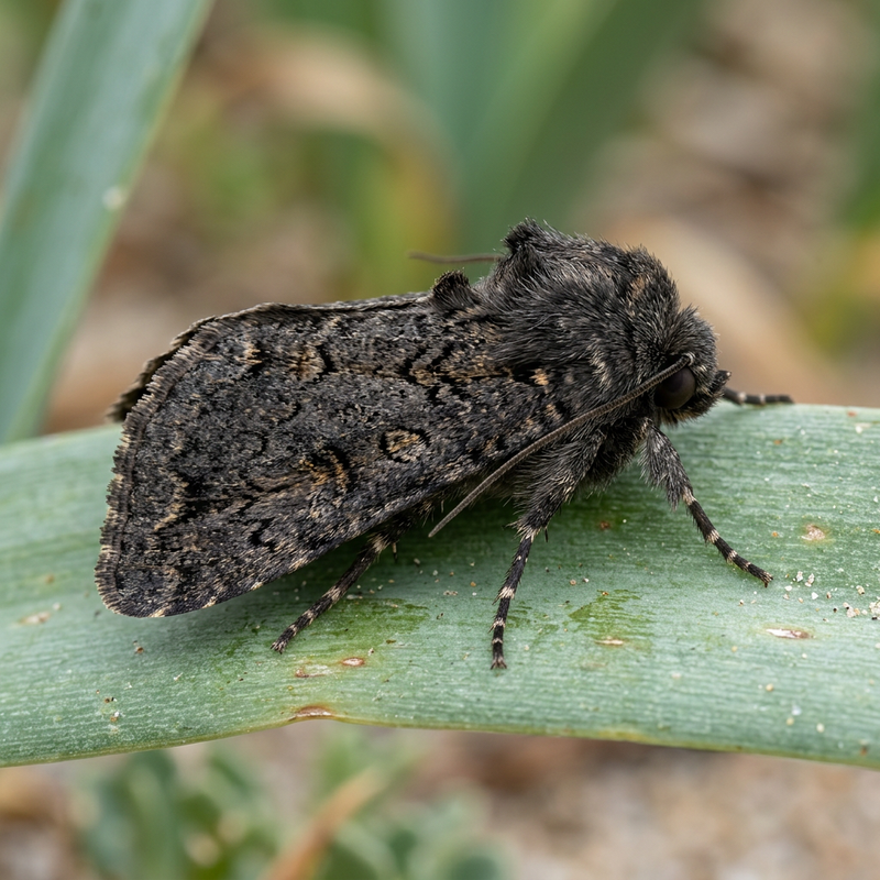 Lilieneule (Brithys crini), KI-Illustration
