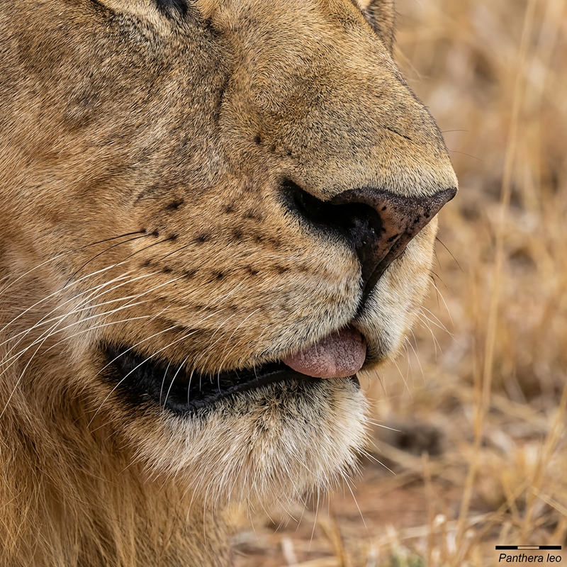 Löwe (Panthera leo), KI-Illustration
