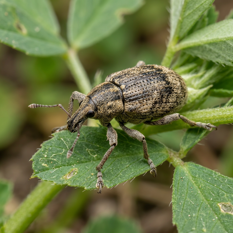 Luzerner Rüsselkäfer (Hypera postica), KI-Illustration