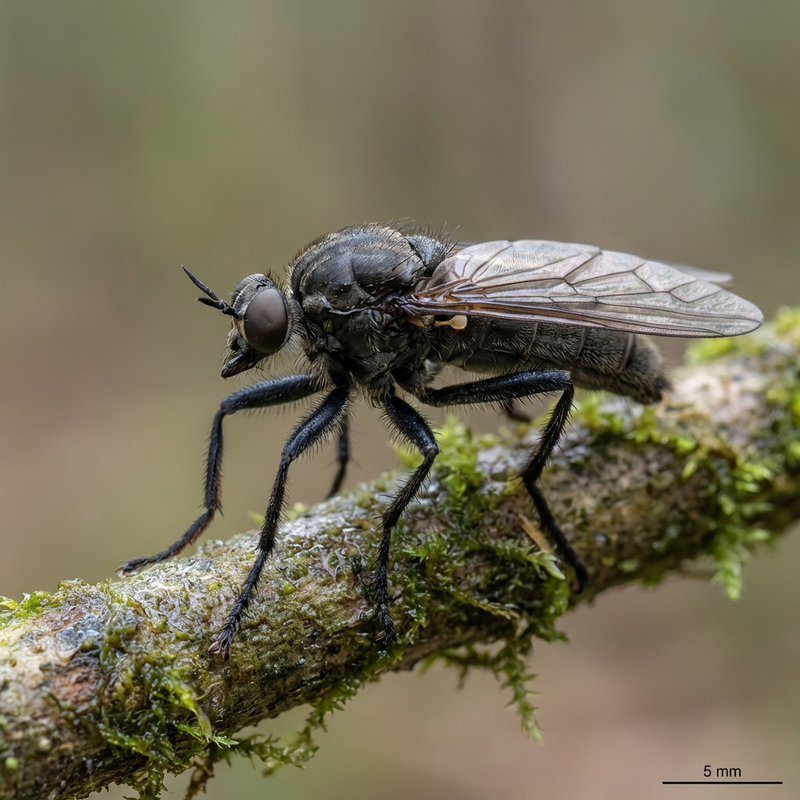 Märzfliege (Bibio marci), KI-Illustration
